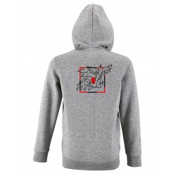 Veste zippée capuche adulte