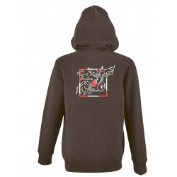 Veste zippée capuche adulte