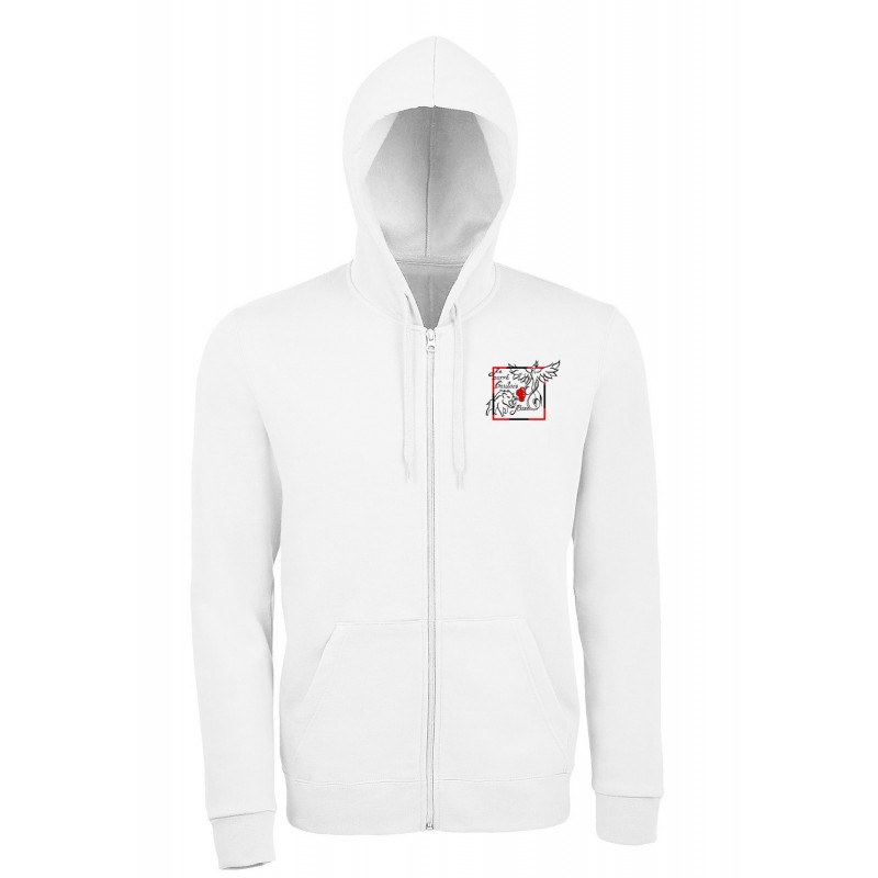 Veste zippée capuche adulte
