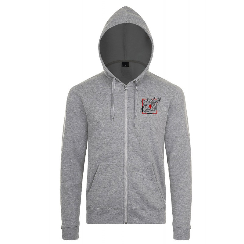 Veste zippée capuche adulte